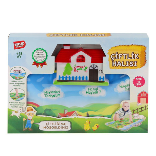 YY-571 A622374TR-U Sesli ve Işıklı Eğitici Çiftlik Halısı Kız Erkek Çocuk Oyuncak Eğitici Oyuncaklar
