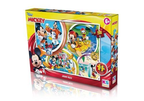 Ks Games 200 Parça Mickey Mouse Puzzle Kız Erkek Çocuk Oyuncak Eğitici Oyuncaklar