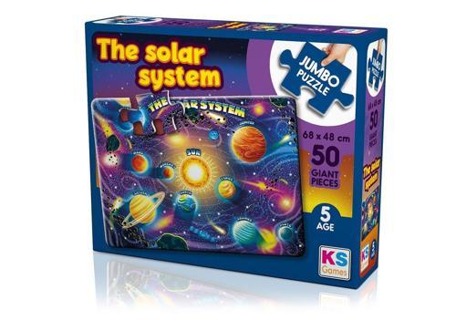 KS Jumbo Puzzle 50 Parça Planets Of Solar System Gezegenler Kız Erkek Çocuk Oyuncak Eğitici Oyuncakl