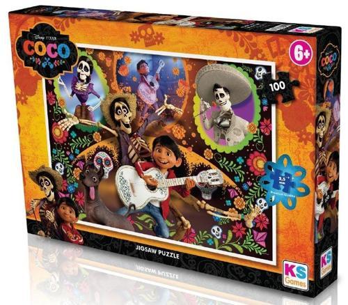 KS Puzzle 100 Parça Coco Kız Erkek Çocuk Oyuncak Eğitici Oyuncaklar