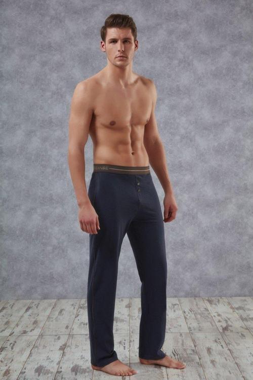 Erkek %100 Pamuk Lacivert Pijama Altı 1955