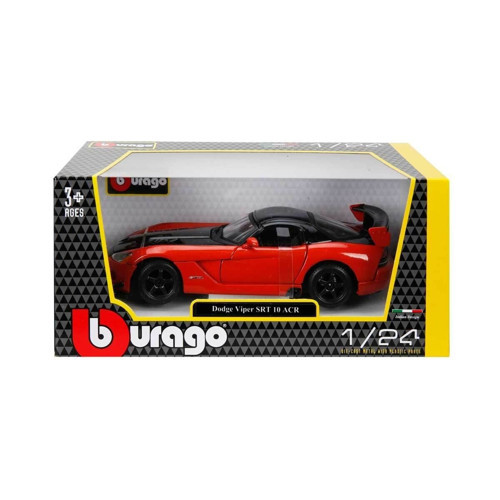 22114 Burago 1:24 Dodge Viper SRT 10 ACR Model Araba Kız Erkek Çocuk Oyuncak Eğitici Oyuncaklar