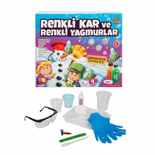 Renkli Kar ve Renkli Yağmurlar Bilim Seti Kız Erkek Çocuk Oyuncak Eğitici Oyuncaklar