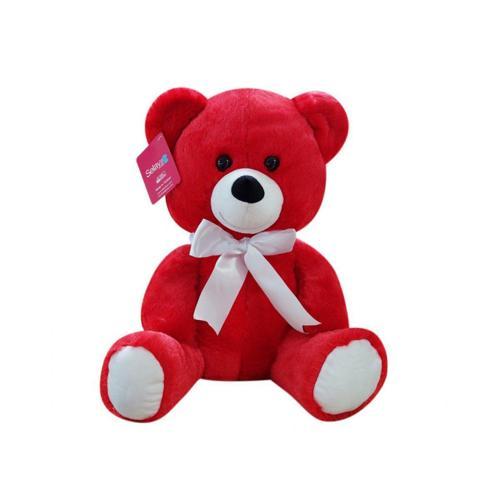 1178KR Selay, Oturan Ayı 37cm Kırmızı Kız Erkek Çocuk Oyuncak Eğitici Oyuncaklar