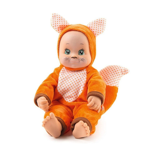 7600210121 Minikiss Hayvan Kıyafetli Bebek 30cm Kız Erkek Çocuk Oyuncak Eğitici Oyuncaklar