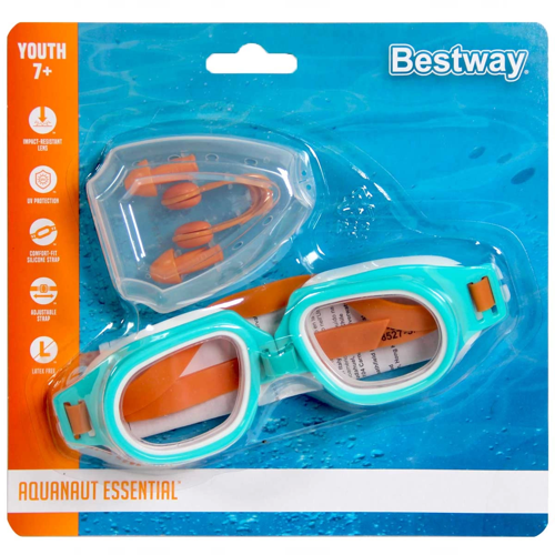 Bestway Hydro Swim Kulak ve Burun Tıkacı Yüzücü Gözlük Seti 26034 Kız Erkek Çocuk Oyuncak Eğitici Oy