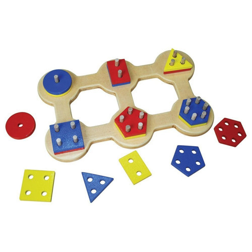 KAL-1013 Altılı Geometrik Sök Tak -Chiva Kız Erkek Çocuk Oyuncak Eğitici Oyuncaklar