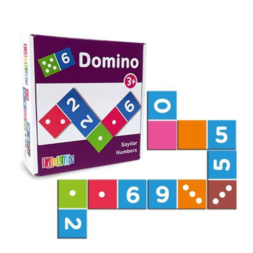 EDU-3012 Ahşap Sayılar Domino -Chiva Kız Erkek Çocuk Oyuncak Eğitici Oyuncaklar