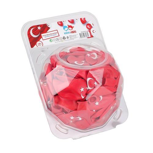 STR-140 Bayrak Balon 100lü Kız Erkek Çocuk Oyuncak Eğitici Oyuncaklar