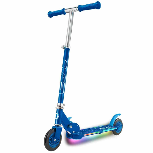 Evo 2 Tekerlekli Flash Işıklı Mavi Scooter Kız Erkek Çocuk Oyuncak Eğitici Oyuncaklar