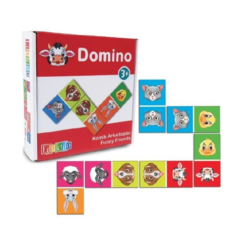 EDU-3010 Komik Arkadaşlar Domino -Chiva Kız Erkek Çocuk Oyuncak Eğitici Oyuncaklar
