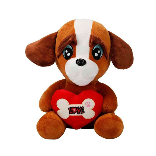 3183 Sunman, Kalpli Peluş Köpek 30cm Kız Erkek Çocuk Oyuncak Eğitici Oyuncaklar