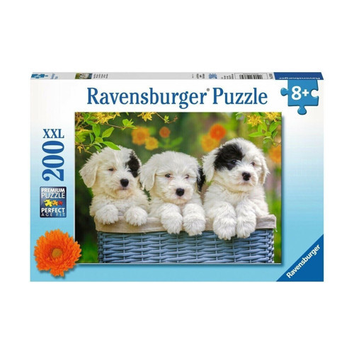 127658 Cuddly Puppies 200 parça XXL Ravensburger Puzzle Kız Erkek Çocuk Oyuncak Eğitici Oyuncaklar