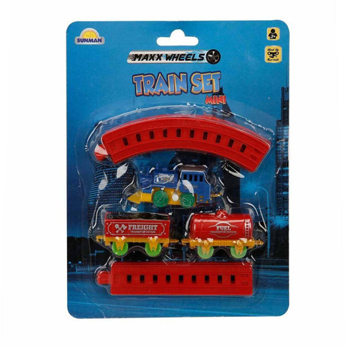 2559 Maxx Wheels Mini Tren Seti 11 Parça -Sunman Kız Erkek Çocuk Oyuncak Eğitici Oyuncaklar