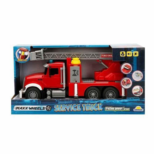 3326 Maxx Wheels Sesli ve Işıklı İtfaiye Araçları -Sunman Kız Erkek Çocuk Oyuncak Eğitici Oyuncaklar