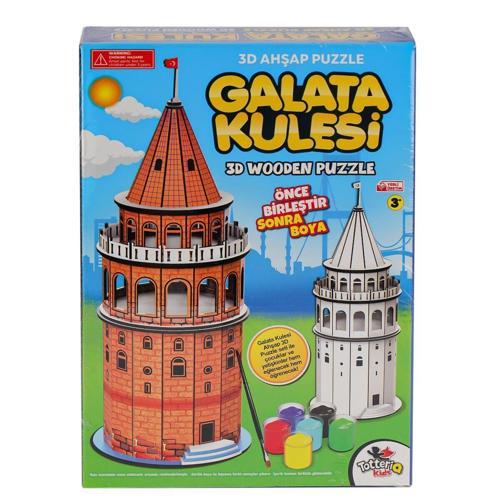 8210 Galata Kulesi Ahşap 3D Puzzle Kız Erkek Çocuk Oyuncak Eğitici Oyuncaklar