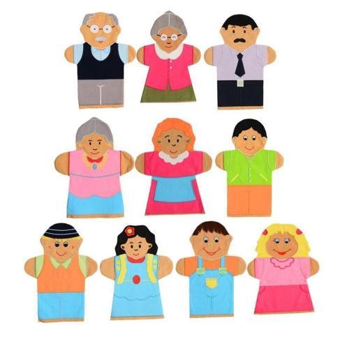 AND-5001 İNSANLAR KUKLA SETİ 10 LU Kız Erkek Çocuk Oyuncak Eğitici Oyuncaklar