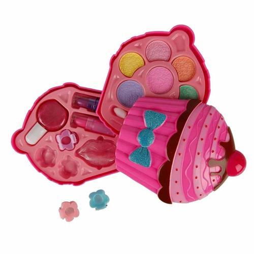 Cupcake Şekilli 2 Katlı Makyaj Güzellik Seti Kız Erkek Çocuk Oyuncak Eğitici Oyuncaklar
