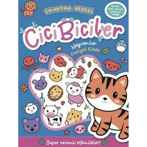 Çıkartma Neşesi Cicibiciler Hayvanlar Faaliyet Kitabı Kız Erkek Çocuk Oyuncak Eğitici Oyuncaklar