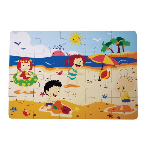 1282-CS Chiva, Ahşap Yer Puzzle Kız Erkek Çocuk Oyuncak Eğitici Oyuncaklar