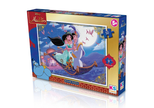 KS Puzzle 50 Parça Aladdin Kız Erkek Çocuk Oyuncak Eğitici Oyuncaklar
