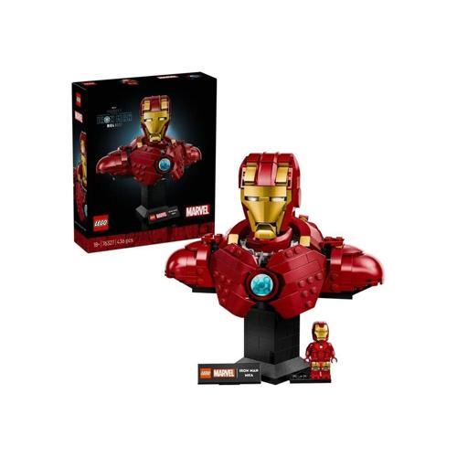 76327 Lego Marvel Iron Man MK4 Büstü 436 parça +18 yaş Kız Erkek Çocuk Oyuncak Eğitici Oyuncaklar