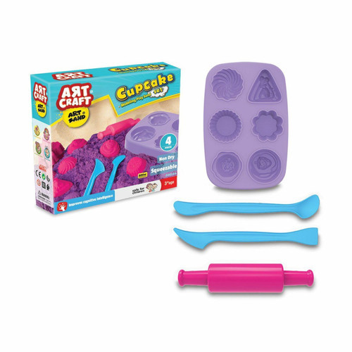 03624 Dede, Artsand Kap Kek - Cupcake Kum Seti / +3 yaş Kız Erkek Çocuk Oyuncak Eğitici Oyuncaklar