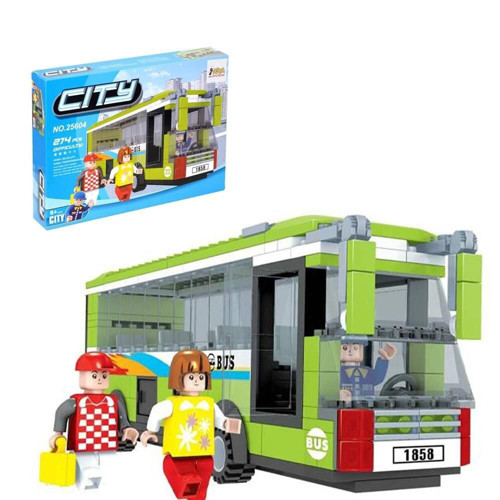 Ausını 274 Parça Oyuncak Mini Lego Oyuncak Otobüs Seti Kız Erkek Çocuk Oyuncak Eğitici Oyuncaklar
