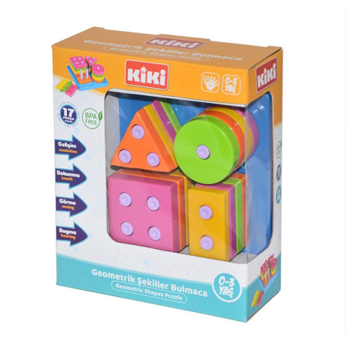 AE-1410 Kiki, Geometrik Şekiller Bulmaca / 0-3 yaş Kız Erkek Çocuk Oyuncak Eğitici Oyuncaklar