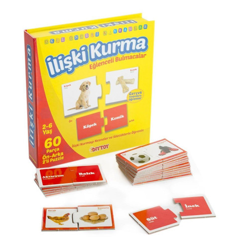 1437 DıyToy, Eğlenceli Bulmacalar - İlişki Kurma / 2-6 yaş Kız Erkek Çocuk Oyuncak Eğitici Oyuncakla