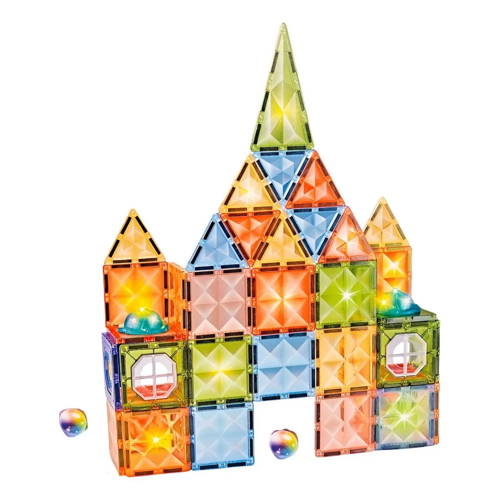 Magnetic Tiles Light Version 73 Parça Kız Erkek Çocuk Oyuncak Eğitici Oyuncaklar