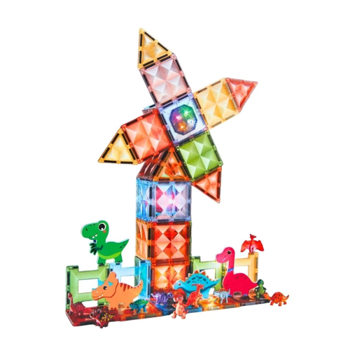 Magnetic Tiles Light Version 82 Parça Kız Erkek Çocuk Oyuncak Eğitici Oyuncaklar