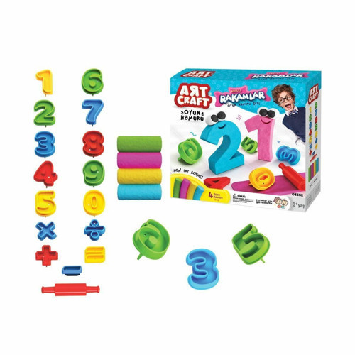 03552 Dede, 3D Rakamlar Hamur Set 200 gr / +3 yaş Kız Erkek Çocuk Oyuncak Eğitici Oyuncaklar