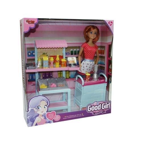 WG-115120 Kutulu 29cm Aksesuarlı Kafe Kız Erkek Çocuk Oyuncak Eğitici Oyuncaklar