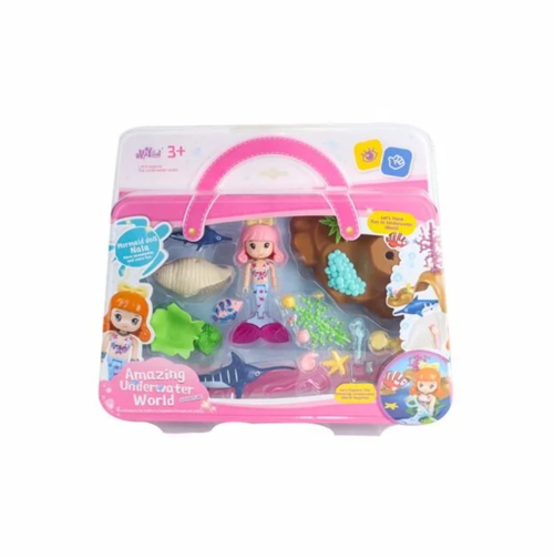 Pembe Saçlı Denizkızı Maylla Resif Mini Oyun Seti Kız Erkek Çocuk Oyuncak Eğitici Oyuncaklar