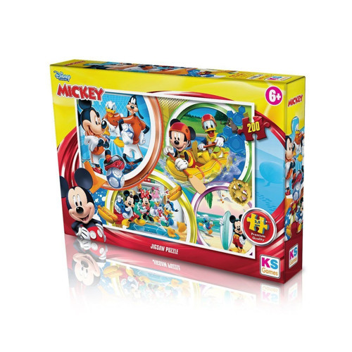 MCH 113 Mickey Mouse 200 Parça Puzzle -KS Puzzle Kız Erkek Çocuk Oyuncak Eğitici Oyuncaklar