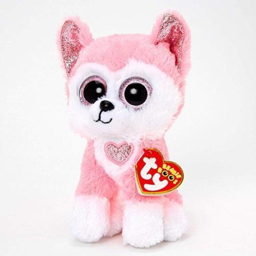 Ty Beanie Boos Peluş Köpek Pembe Husky Hunk 15cm Kız Erkek Çocuk Oyuncak Eğitici Oyuncaklar