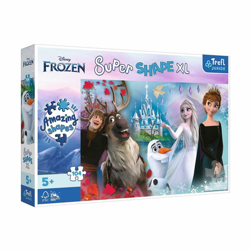 PUZZLE-50017 Frozen 104 Parça XL Çocuk Puzzle Kız Erkek Çocuk Oyuncak Eğitici Oyuncaklar