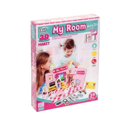 Benim Odam Maket 3 Boyutlu Puzzle Kız Erkek Çocuk Oyuncak Eğitici Oyuncaklar