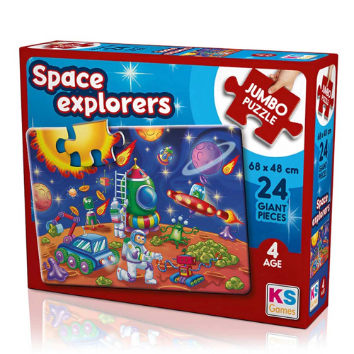 KS Games Space Explorers 24 Parça Puzzle Kız Erkek Çocuk Oyuncak Eğitici Oyuncaklar