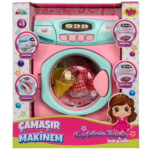 Pilli Büyük Boy Çamaşır Makinesi 02608 Kız Erkek Çocuk Oyuncak Eğitici Oyuncaklar