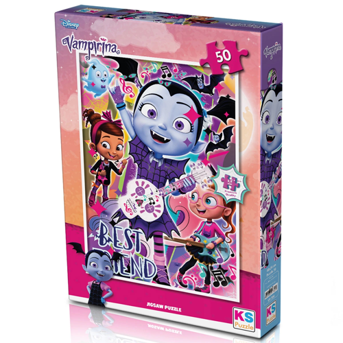 KS Vampirina 50 Parça Puzzle Kız Erkek Çocuk Oyuncak Eğitici Oyuncaklar