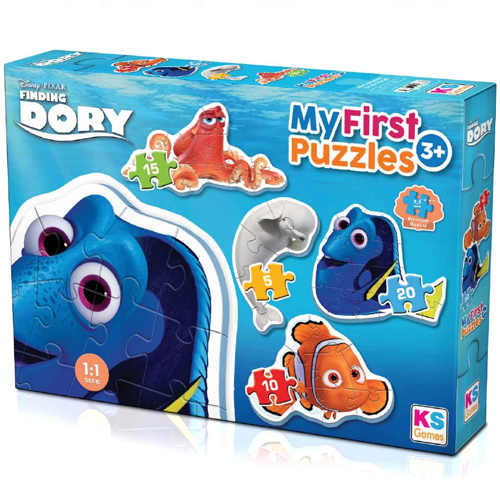 KS Finding Dory My First 4 in 1 Puzzle Kız Erkek Çocuk Oyuncak Eğitici Oyuncaklar