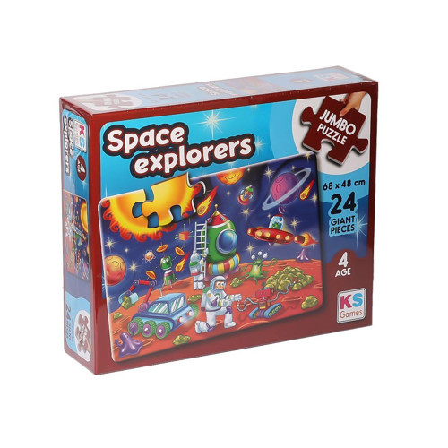 JP 31011 Space Explorers Jumbo Puzzle 24 Parça -KSPuzzle Kız Erkek Çocuk Oyuncak Eğitici Oyuncaklar