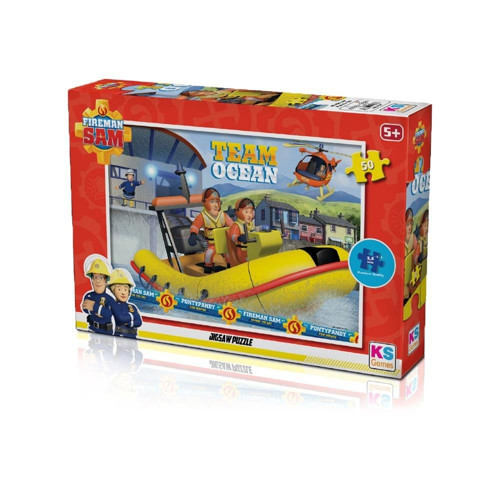 FRS 709 FİREMAN SAM PUZZLE 50 PARÇA -KS Kız Erkek Çocuk Oyuncak Eğitici Oyuncaklar