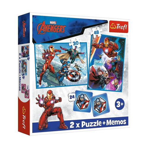 PUZZLE-93333 2W1 Marvel The Avengers Çocuk Puzzle Kız Erkek Çocuk Oyuncak Eğitici Oyuncaklar