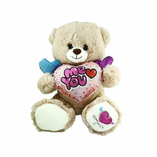 PJH2322 Peluş Kalpli Ayı 30cm Kız Erkek Çocuk Oyuncak Eğitici Oyuncaklar