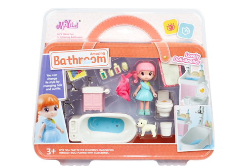 Sarı Saçlı Maylla'nın Banyo Keyfi Mini Oyun Seti Kız Erkek Çocuk Oyuncak Eğitici Oyuncaklar