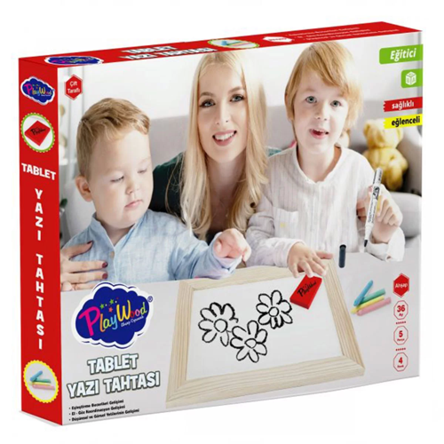 Playwood Ahşap Tablet Yazı Tahtası Kız Erkek Çocuk Oyuncak Eğitici Oyuncaklar