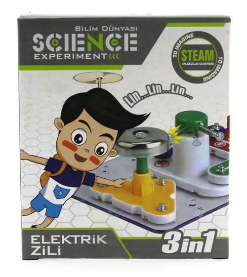 Eğlenceli Deney Setim Elektrik Zili 3 in 1 Kız Erkek Çocuk Oyuncak Eğitici Oyuncaklar